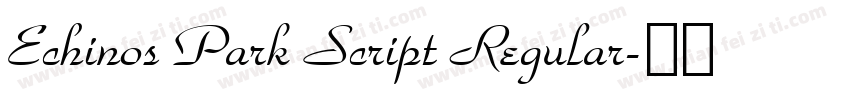 Echinos Park Script Regular字体转换